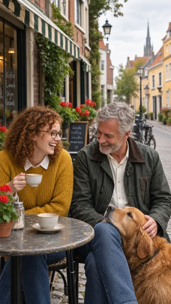 Café Morning with a Golden Retriever - ChatGPT prompt